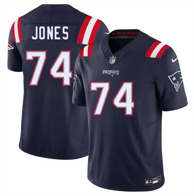Men & Women & Youth New England Patriots #74 Caleb Jones Navy 2025 F.U.S.E. Vapor Limited Stitched Jersey->new england patriots->NFL Jersey